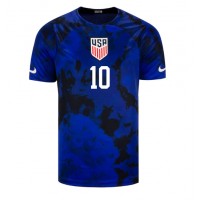 Koszulka piłkarska Stany Zjednoczone Christian Pulisic #10 Strój wyjazdowy MŚ 2022 tanio Krótki Rękaw